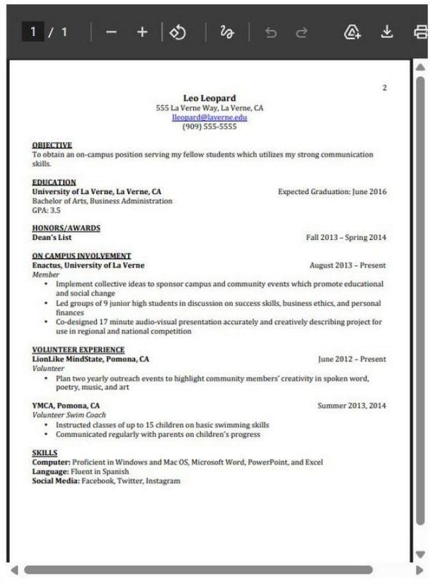 A well-formatted CV that parses correctly through ATS systems